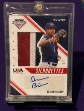 BRAYLON BISHOP--2020 USA BB Stars/Stripes Silhouettes Jersey Auto #USJ-BI  (5/7)
