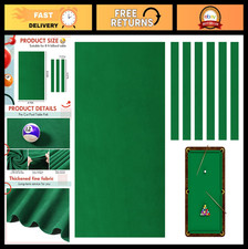 Premium 8.53ft Billiard Cloth Pool Table Felt with 6 Pre-Cut Strips for Home  B
