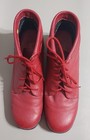 Step Up Comfort - men's red leather dress shoes hi back red laces - size 11M — photo 2