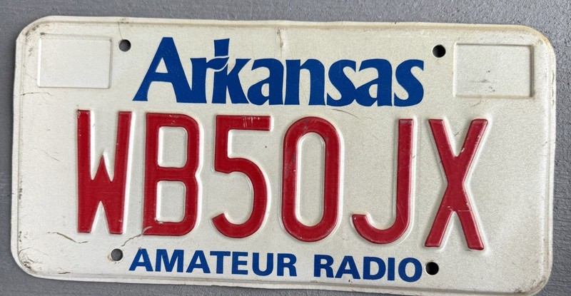 Vintage AR Amateur Radio License Plate Arkansas Ham Lic