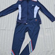 Fila, Navy Tracksuit with Colorful Stripes