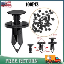 100PCS Bumper Clips Auto Car Hole Retainer Rivets Fastener Fender Push Pin 8mm