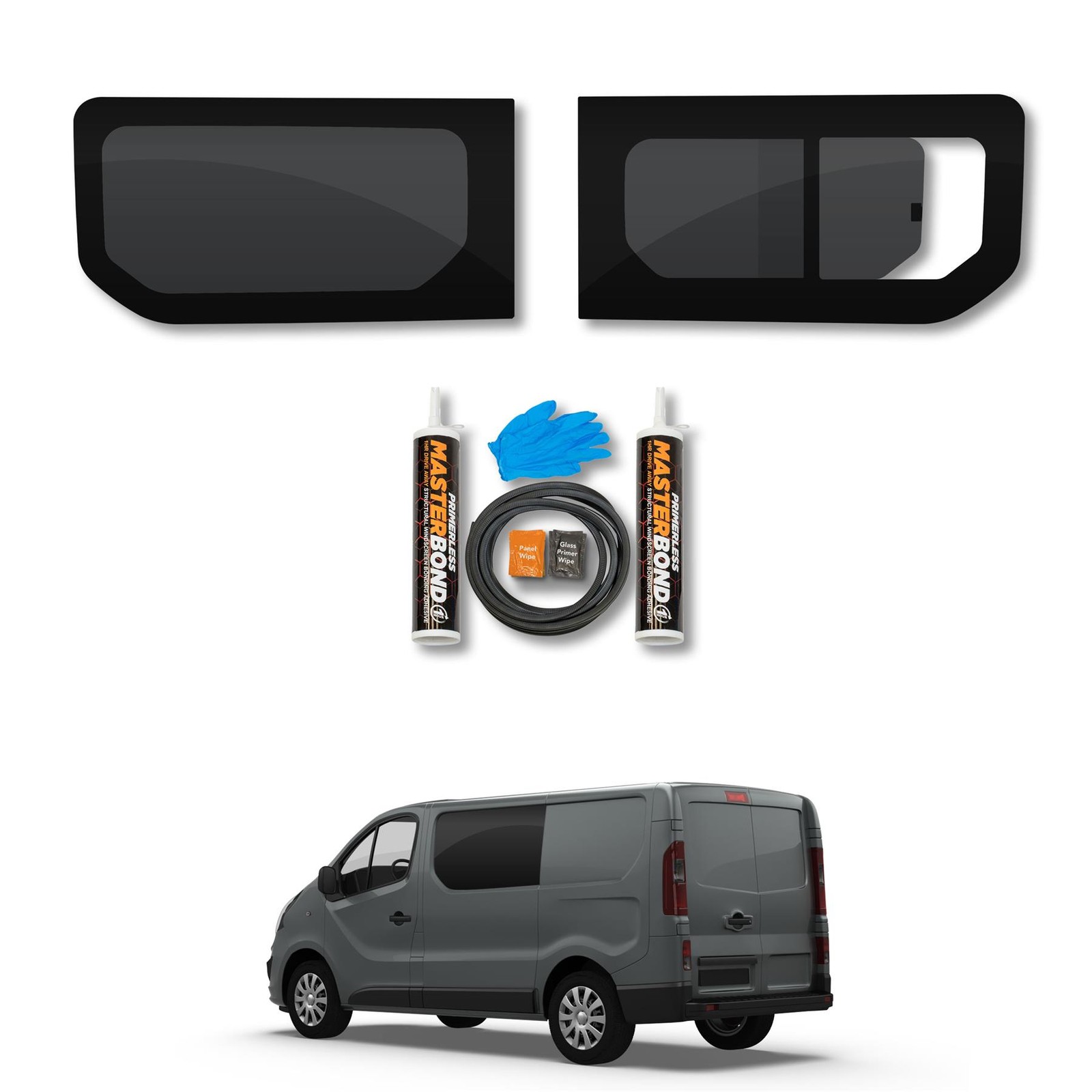Nissan NV300 2016-2021 Opening Driver Fixed Passenger Side Windows Fitting Kit