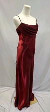Aspeed Gown Dress Vintage 90's Y2K Red Metallic Sheen Scarf Back Drape Maxi 2XL