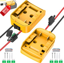 Dewalt 20V Battery Adapter Power Wheels Connector Switch Fuse 2 Pack - US
