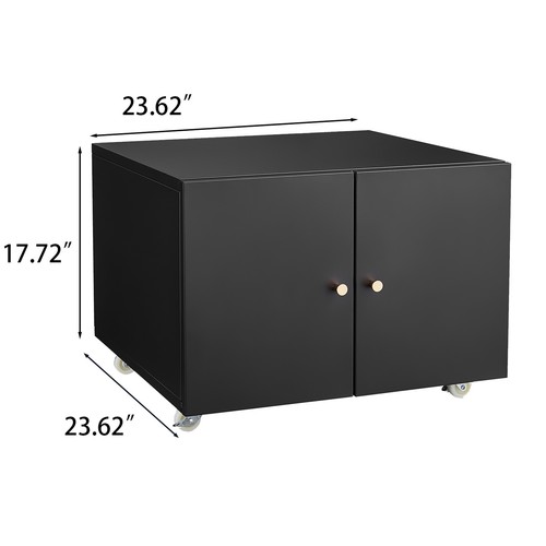 Under Desk Metal Printer Stand Cabinet Storage Shelf Mobile Wheels Printer Table - Picture 15 of 18