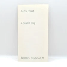 Sycamore Broadsheet 14, Alphabet Soup, Gavin Ewart, 1971, Poetry, Poet