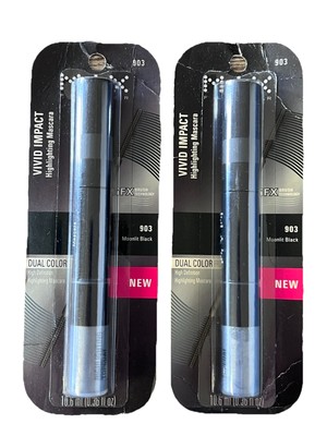 Max Factor Vivid Impact Dual Color Highlighting Mascara, # 903 Moonlit Black 2PK