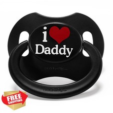 Littleforbig I Love Daddy Pacifier Black
