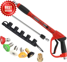 Deluxe 40" Pressure Washer Gun w/ Wand Ext & 5 Nozzle Tips M22 5000PSI