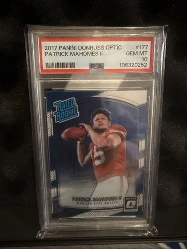Patrick Mahomes 2017 Panini Donruss Optic Rated Rookie #177 Gem Mt 10