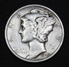 1945-S Mercury Dime Micro-S Very Fine | Semi-Key Final-Year Date | Free Shipping