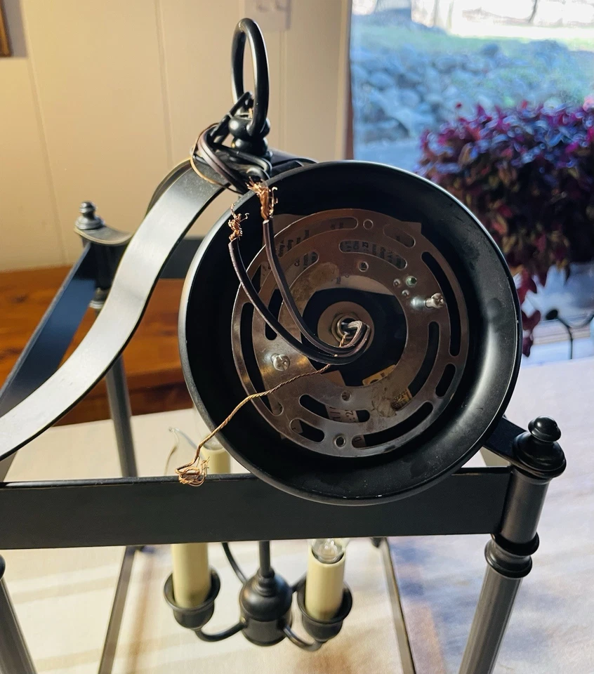 4 Bulb Oil Rubbed Bronze Chandelier Light Fixture Hanging Lantern Lighting - Image 2 of 4