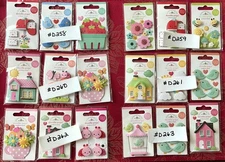 YOU CHOOSE - Doodle-Pops 3D Sticker LOTS - HOUSES FLOWERS BIRDS BUGS MAIL FOOD