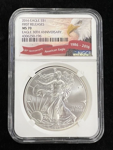 2016 NGC MS70 First Release Silver Eagle - 30th Anniversary!