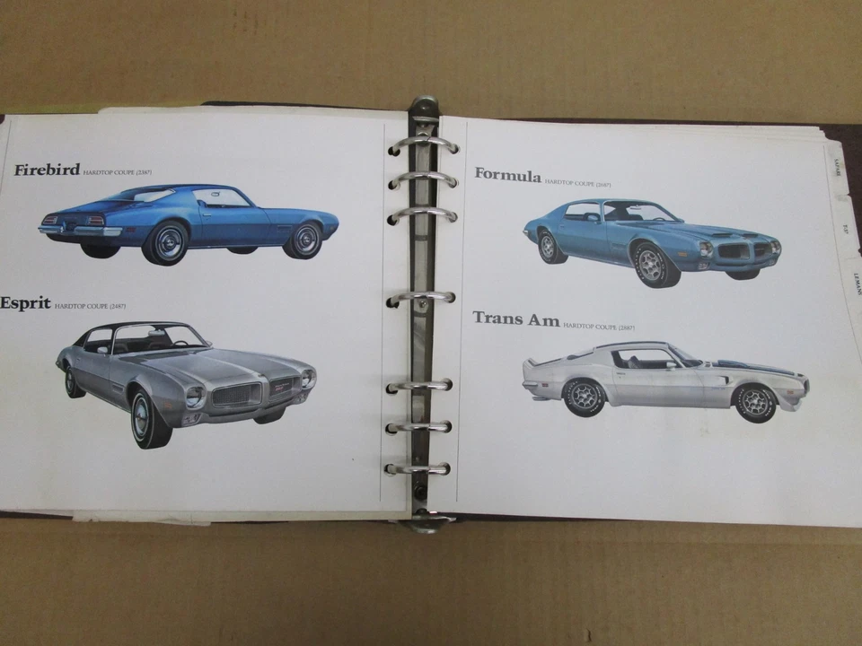 Pontiac 1971 color tela tapicería álbum concesionario Bonneville Firebird LeMans Foto 4 de 4