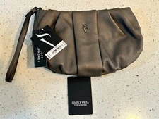 Simply VERA WANG  Bronze Purse Clutch Zip Top Bag Wristlet - NEW WITH TAGS