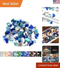 Tempered Fire Glass - 10 lbs 1/4" Reflective Rocks for Indoor & Outdoor
