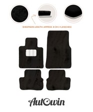 Schwarze Schaffell Fußmatten für Rolls-Royce Cullinan (2018–2025) | Schwarz Trim