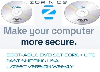 Zorin OS 16.2 Installer/Live DVD Set ''Core + Lite ''  Smooth Fast Desktop OS