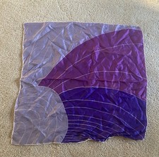 Silk/rayon Beautiful Shades of Purple Scarf     Approx 21x21