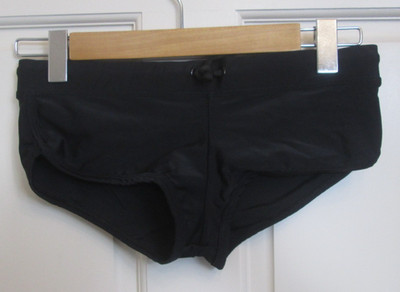 NWT Sporti Black Bikini/Shorts Bottom Womens XS Drawstring Lycra Xtra Life 34964