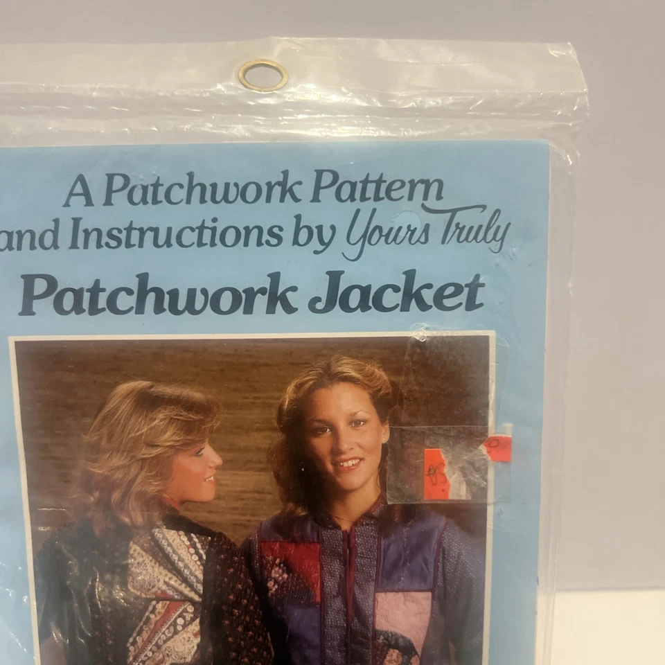 NEW 1980 Yours Truly 2 Sizes Patchwork Pattern "Patchwork Jacket" #3737 USA Made - Image 3 of 4