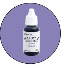 Ranger Archival Re-inker VIOLET .5 fl oz Permanent Acid Free For Ink Pad
