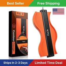 12 Inch Contour Gauge Profile Tool Lock Woodworking Carpenter Construction Measu