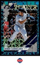 2019 Donruss Optic #196 Jeimer Candelario Teal Velocity #/35