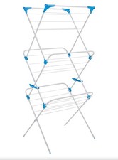 Minky Premium 3 Tier Clothes Airer Extra Strong Indoor Drying White 15m