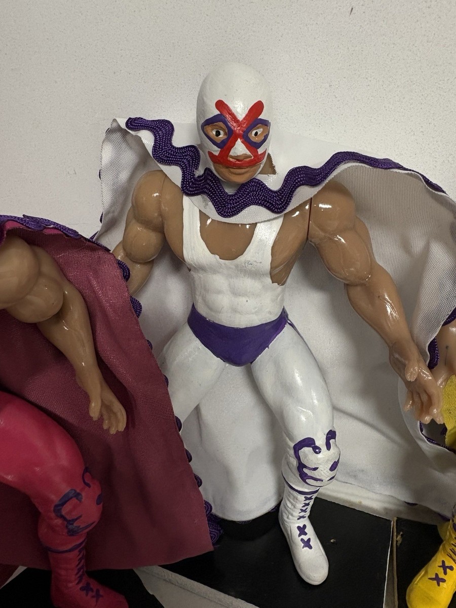 Los Villanos I–V Mexican Luchadores Figures Set Lot of 5 • Classic