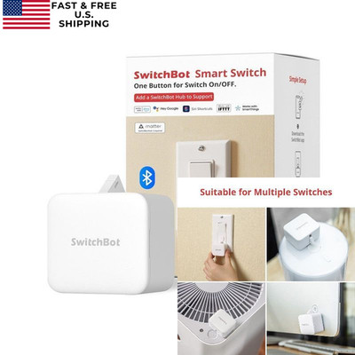 Switchbot Bluetooth Fingerbot Button Pusher for Rocker Switches   Turn White