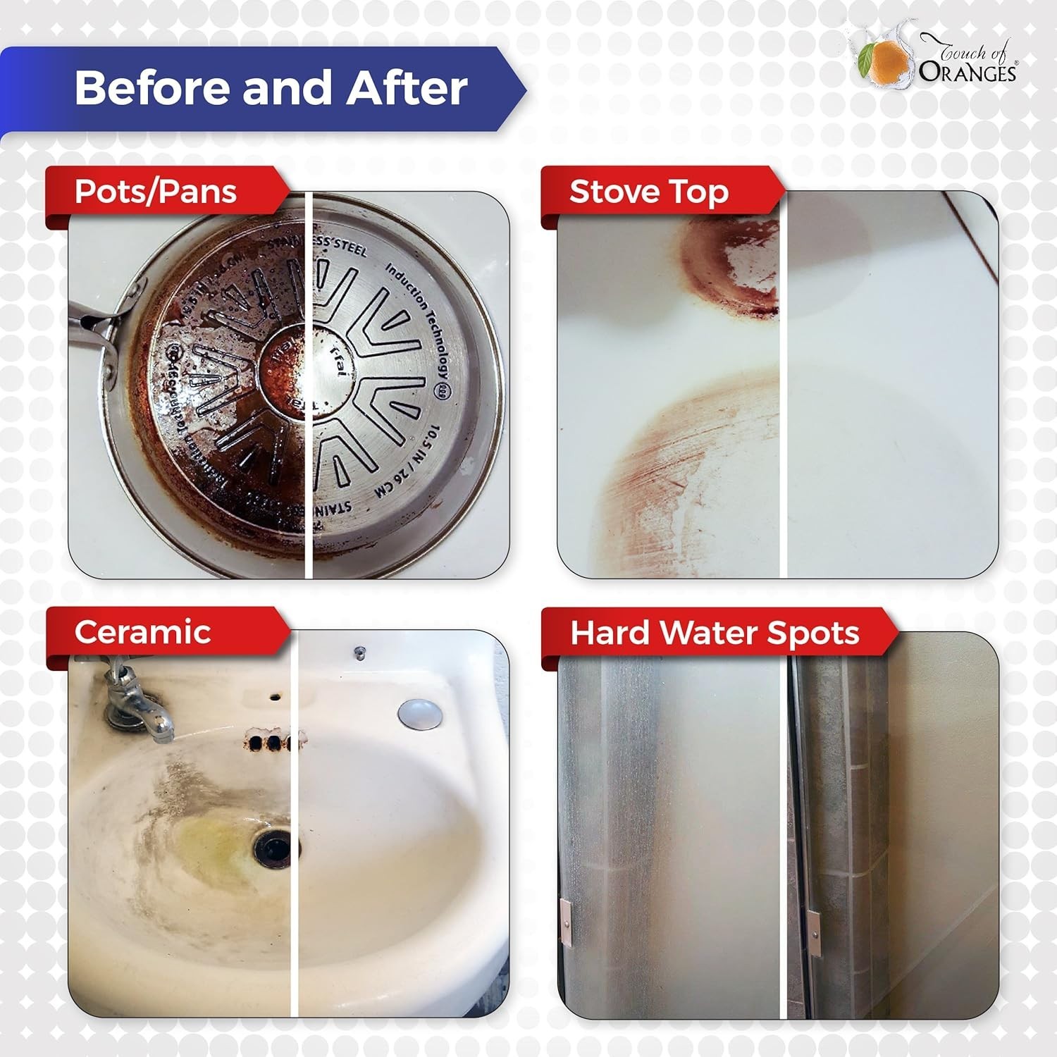 Bring It On Cleaner Hard Water Stain Remover 16 0z Soap Scum Calcium Lime Scale