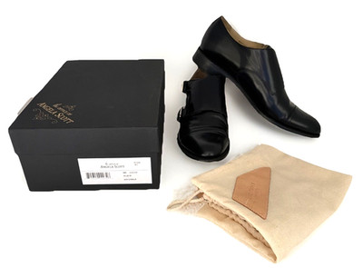 The Office of Angela Scott Mr Colin Black Leather Double Monk Strap Shoes 41