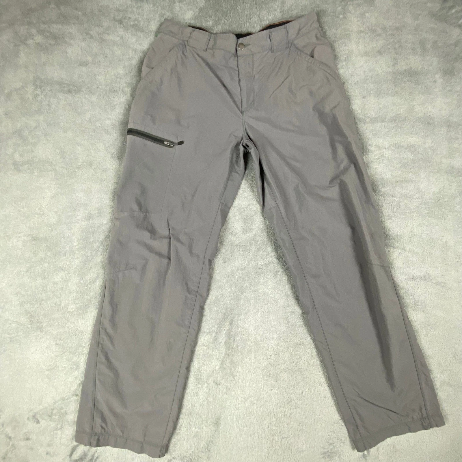 Columbia Mens 36 Titanium Omni-Shield Hiking Pants Grey Water Resistant Nylon