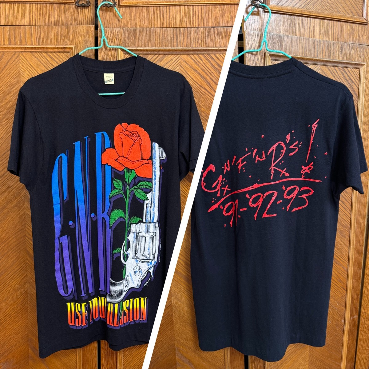 Vintage Guns N Roses T-Shirt Use Your Illusion 91 - 92 - 93 Screen