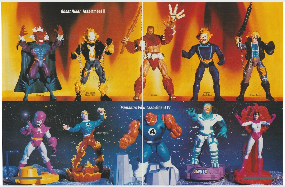 Marvel - Ghost Rider & Fantastic Four - Vintage 90s Toys Print Ad  Advertisement | eBay