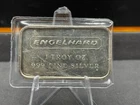 1 oz Engelhard Silver Bar .999 Pebble Back No Serial RARE Low Mintage Free S/H