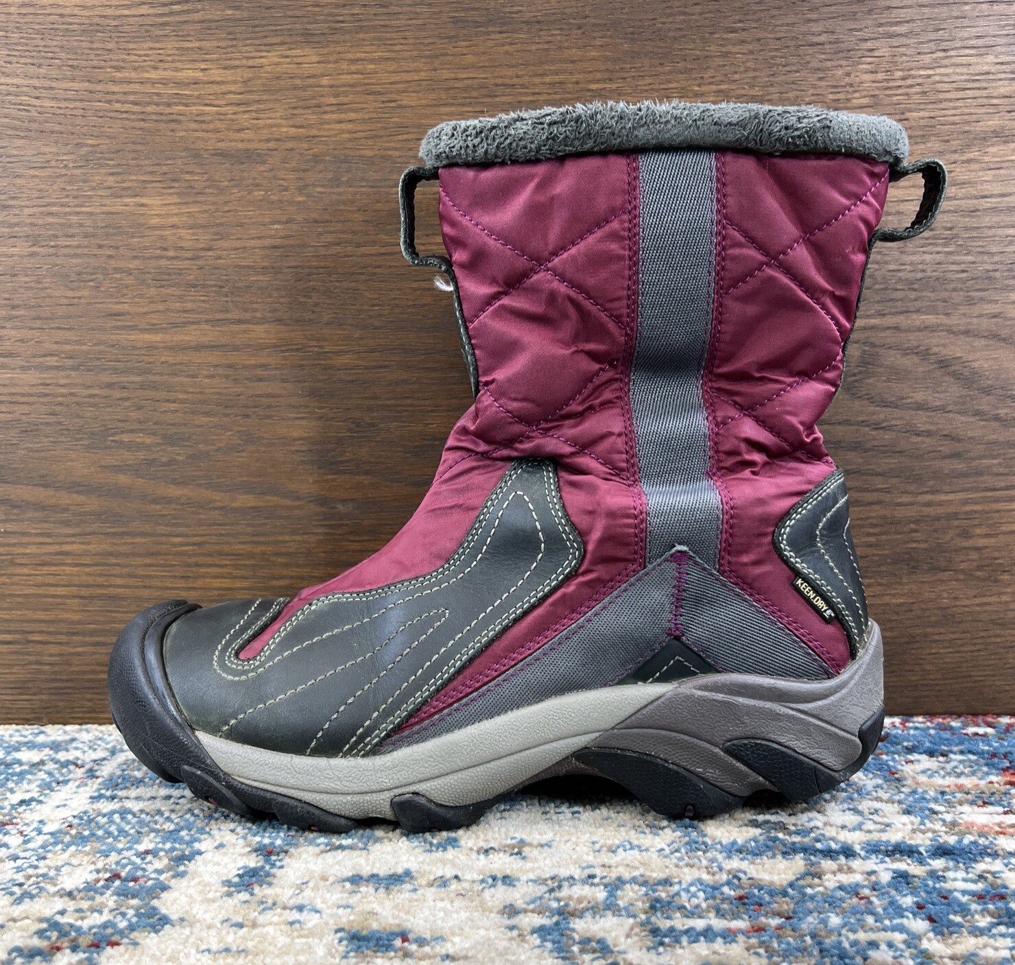 Stivali da neve Keen Betty grigio marrone 200 grammi scarpa foderata isolante donna taglia 9