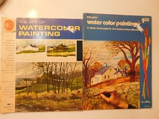 LOT OF 2 - The Art of Watercolor Painting Grumbacher Enjoy Water Color Painting