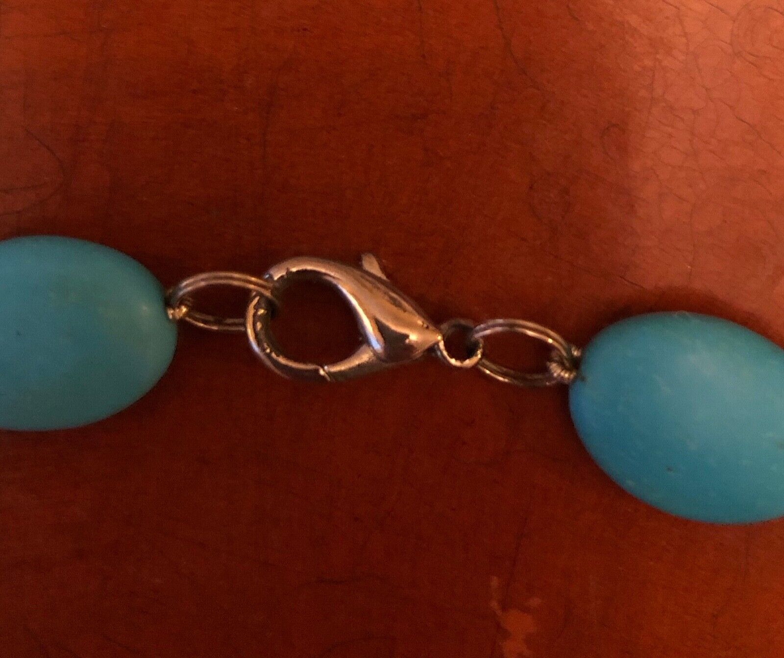 Natural Arizona Turquoise Beaded Flat Oval Beads … - image 2
