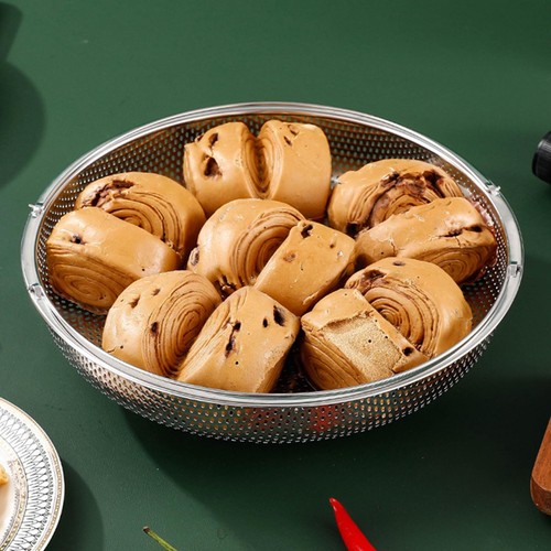Kitchen Stainless Steel Food Steamer Basket With Handle Feet Rice Cooker Steam - Picture 9 of 12