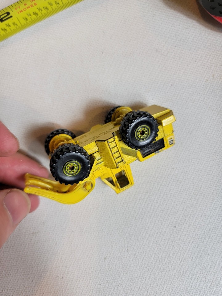 Vintage Diecast Toy Car Hot Wheels 1978 Yellow Tractor Mattel Hong Kong