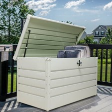 Outdoor Garden Storage Galvanized Steel Box Chest Tools Cushions Toys Lockable