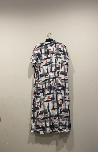 b new york Women's Sustainable Short Sleeve Henley Midi Dress SZ Large - Picture 6 of 9