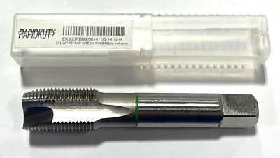 RapidKut 7/8''-14 HSSE-V3 Spiral Point Plug Tap Green Ring GH4 3 Flute
