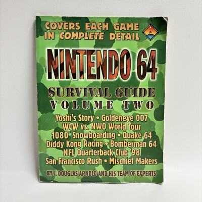 Nintendo 64 Survival Vol 2 Strategy Guide for Yoshi Story, Golden Eye N64 Games