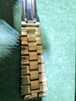 Bracelet De Montre Baldwin 18 Mm, Type Oyster, Plaqué Or - Pour Omega Constellation (petites Rayures Sur Boucle)