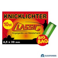 10 StÜCk Knicklichter In GrÜN 4,5 X 39 Mm, FÜR Knicklichtposen, Knicklichthalter